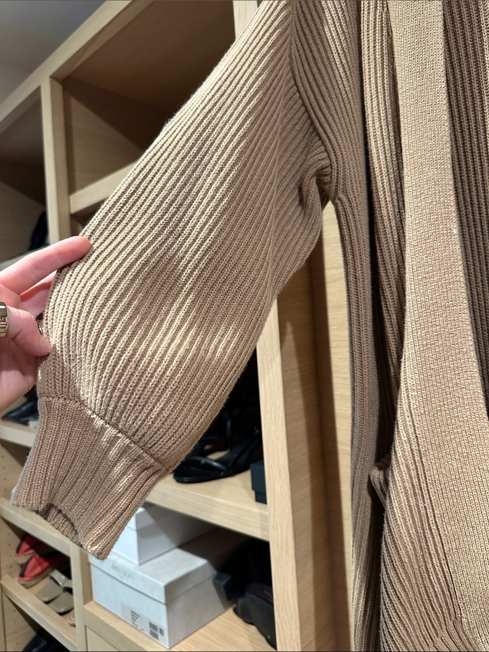 Quince Ribbed Open Front Cardigan - Picture 6 of 6